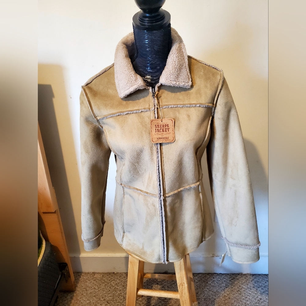 Tan Aeropostale Sherpa Jacket